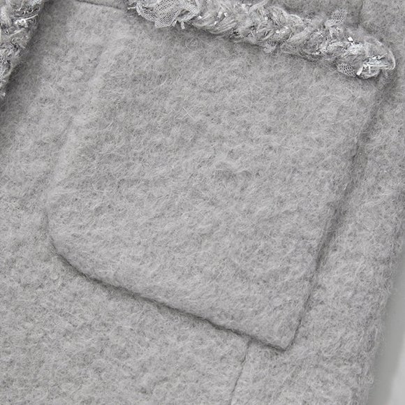 CHICJOC Italian Mohair & Wool Short Coat with Silk Lining, Size 38 - Picture 7 of 16